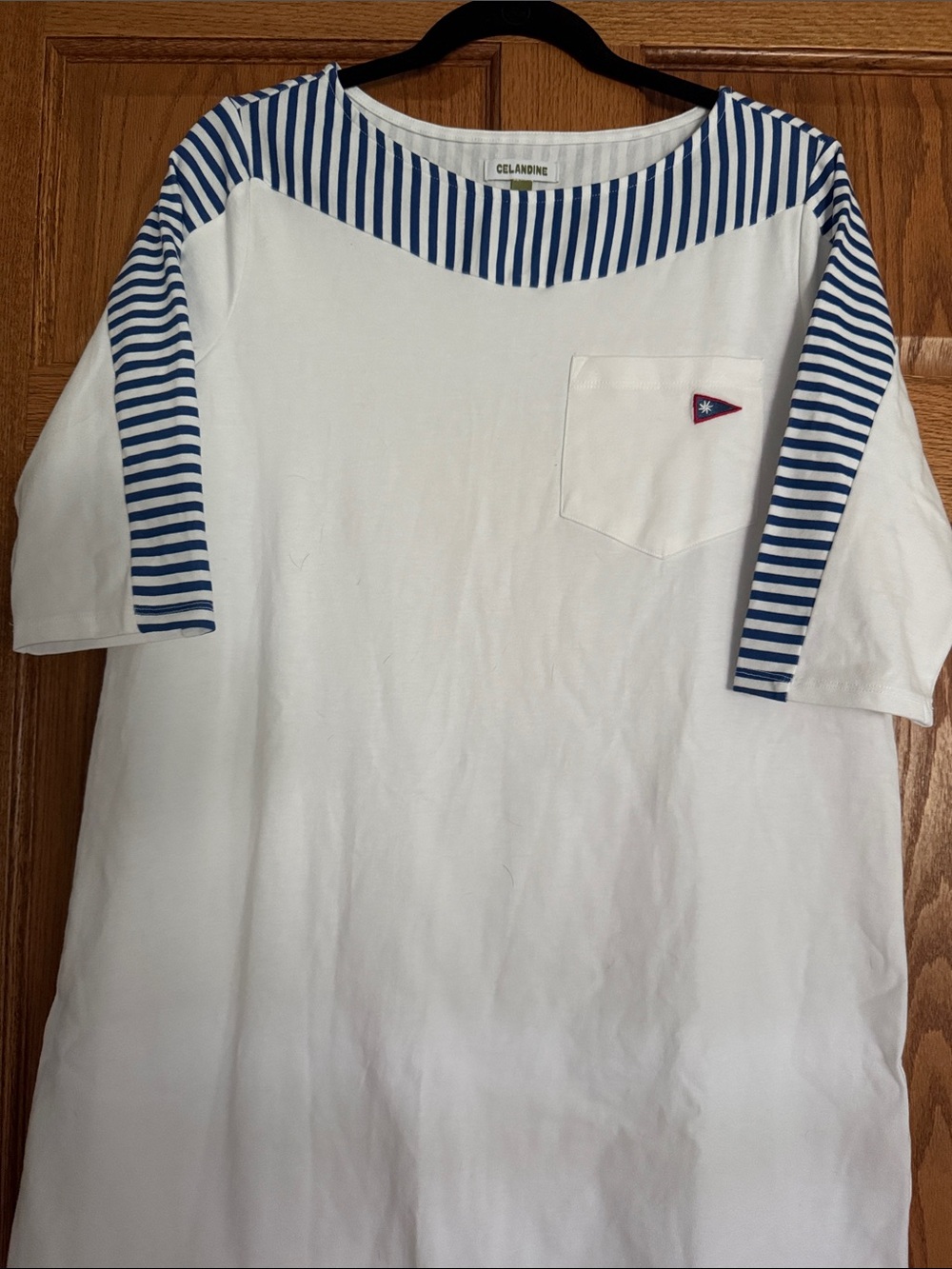 PETITE Blue Stripe coverup/dress.